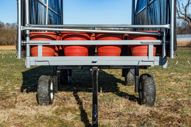 pulling produce wagon